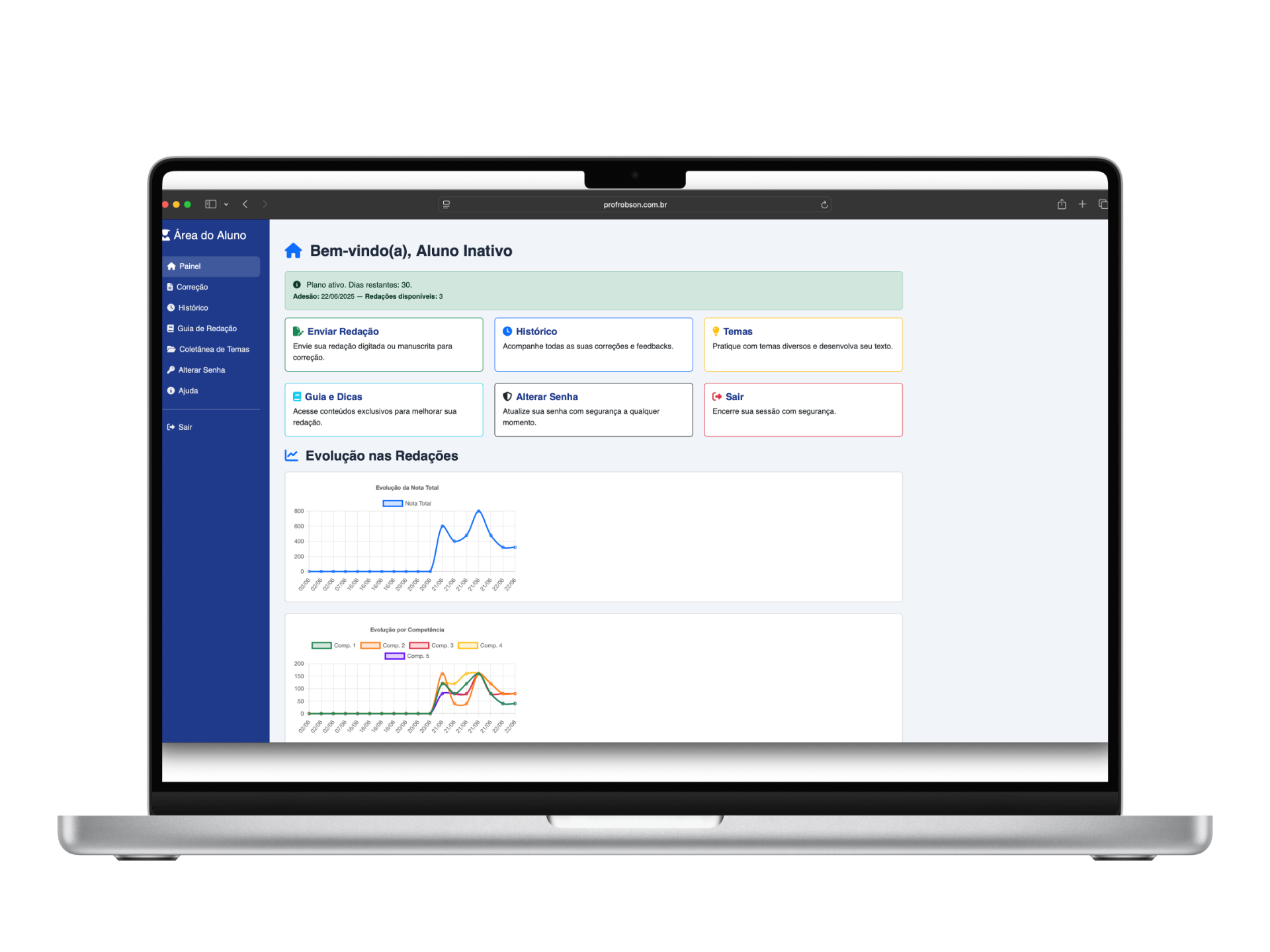 Plataforma no Notebook